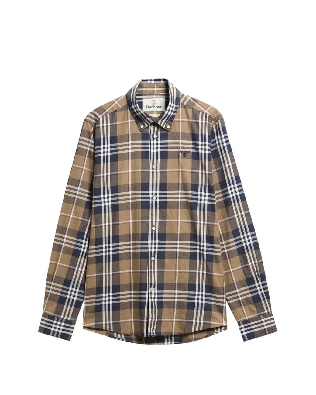 Barbour Edgar Geruit Button-Down Overhemd in het White voor heren