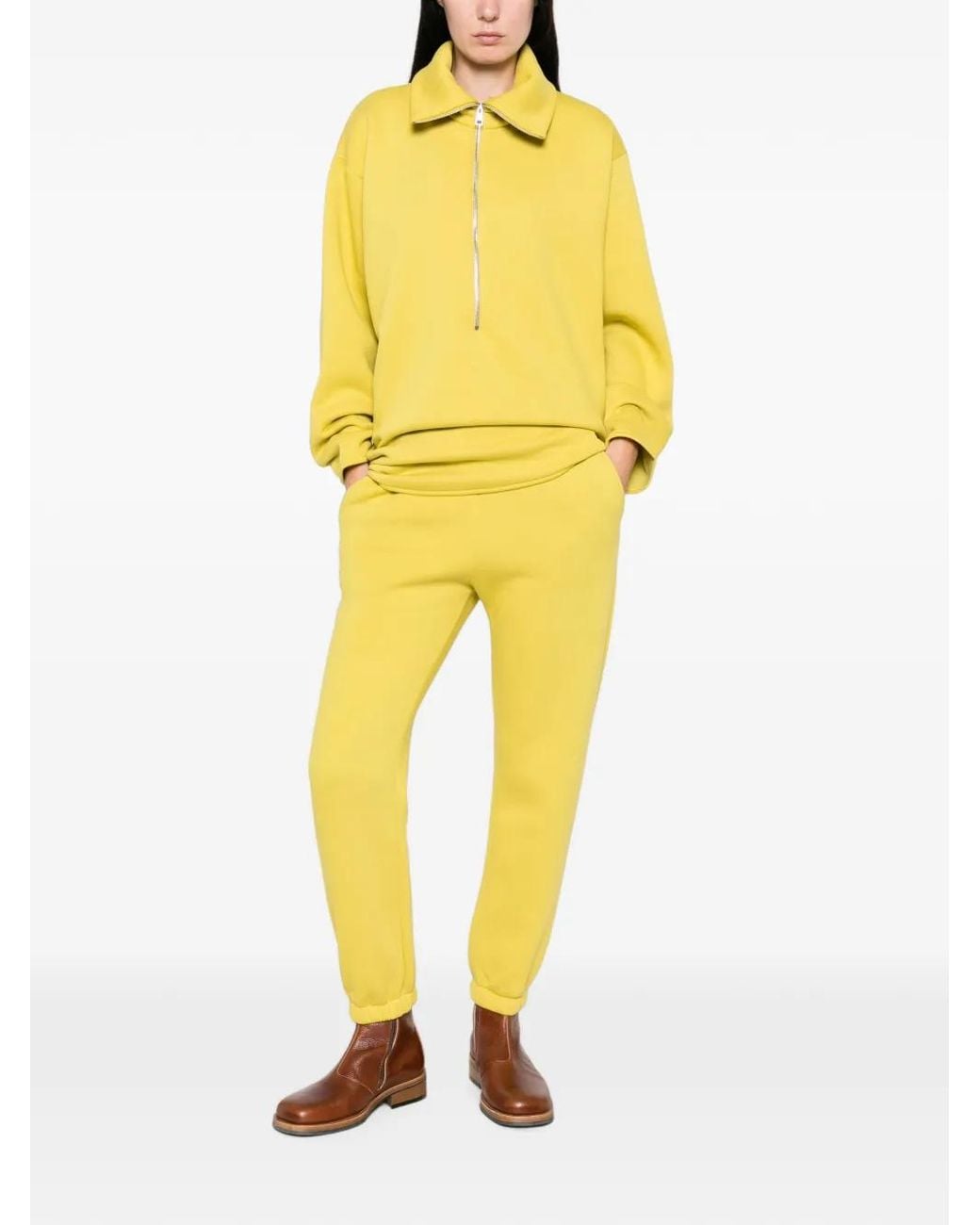 THE M.. Yellow Honey Logo-Patch Track Pants