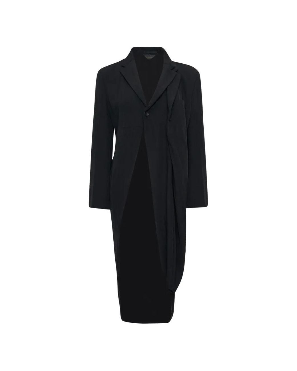Comme des Garçons Black Draped Asymmetric Jacket