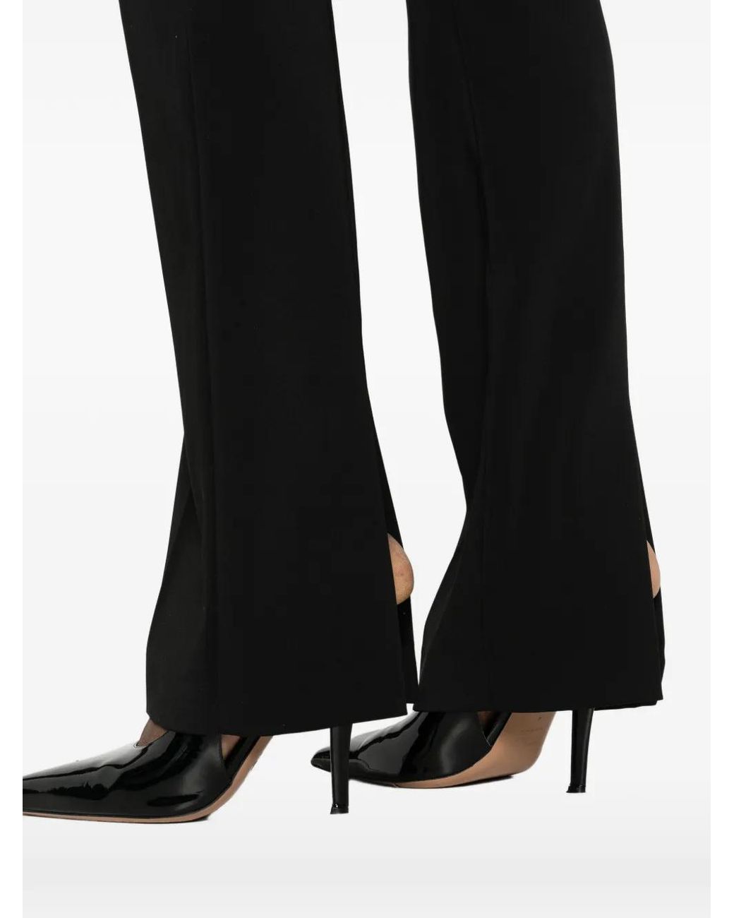 Patrizia Pepe Black Slim Crepe Trousers