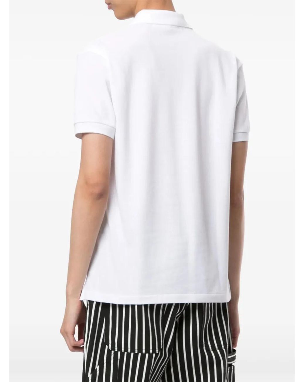 COMME DES GARÇONS PLAY White Polo Shirt With Patch