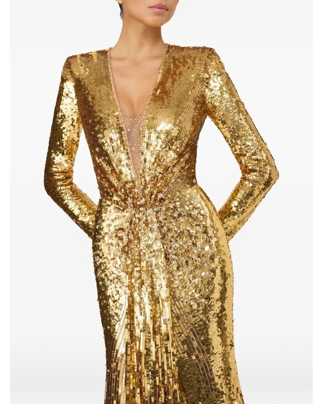 Jenny Packham Metallic Narcissus Dress