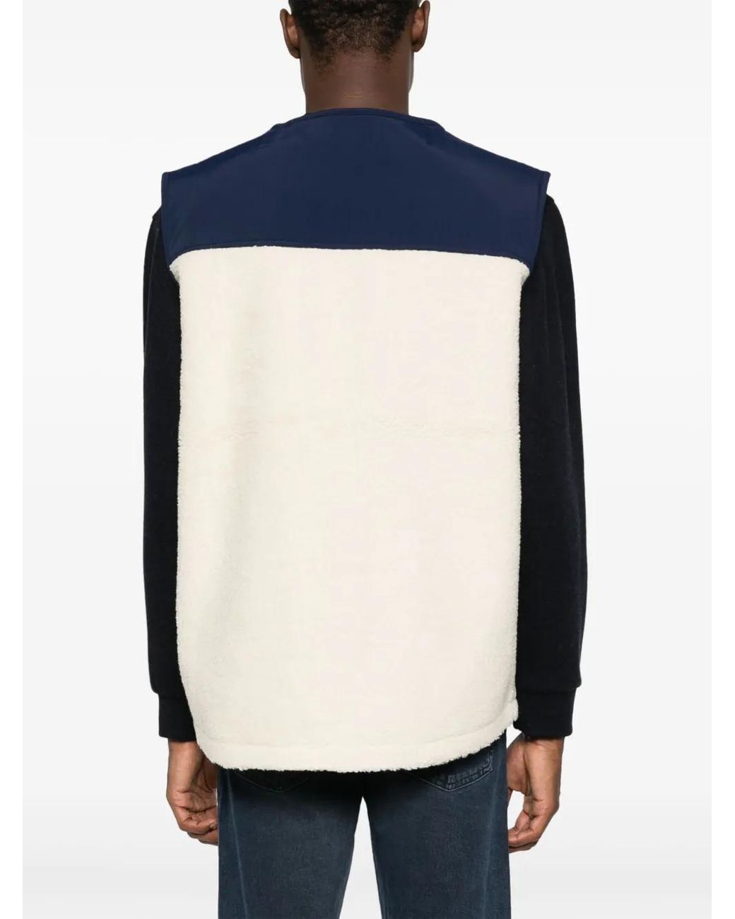 Polo Ralph Lauren Blue Polo Pony-Embroidered Colour-Block Gilet for men