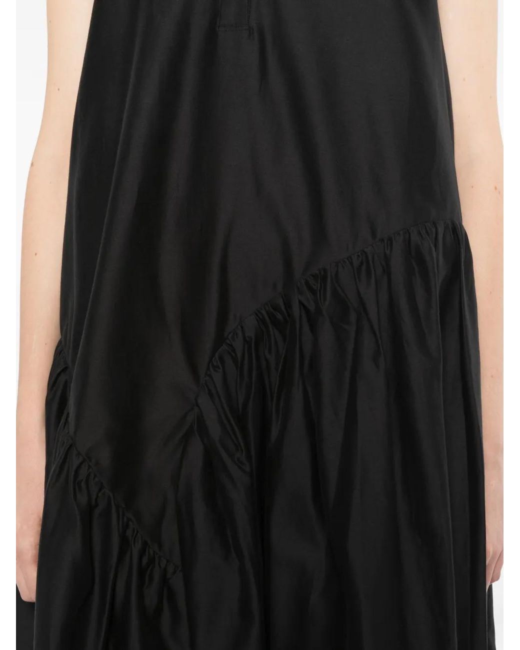 JNBY Black Sleeveless Gathered Dress