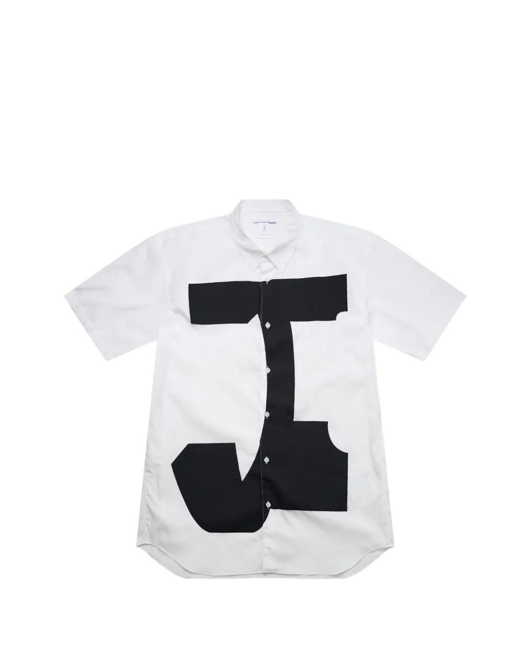Comme des Garçons White Chemise Imprimée À Manches Courtes for men