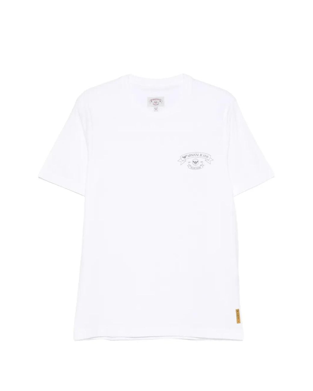 Emporio Armani White Logo-Print T-Shirt for men