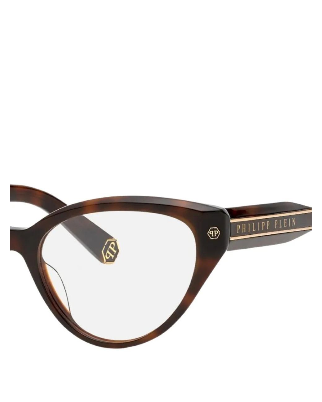 Philipp Plein Brown Tortoiseshell-Effect Cat-Eye Glasses