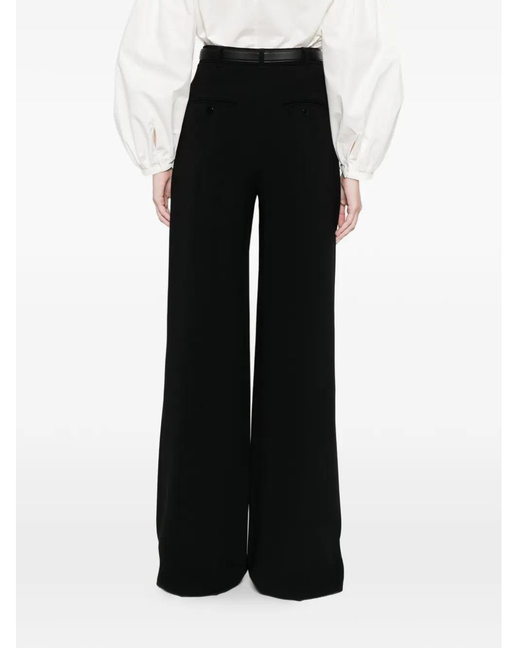 Max Mara Black Fluid Belt Trousers