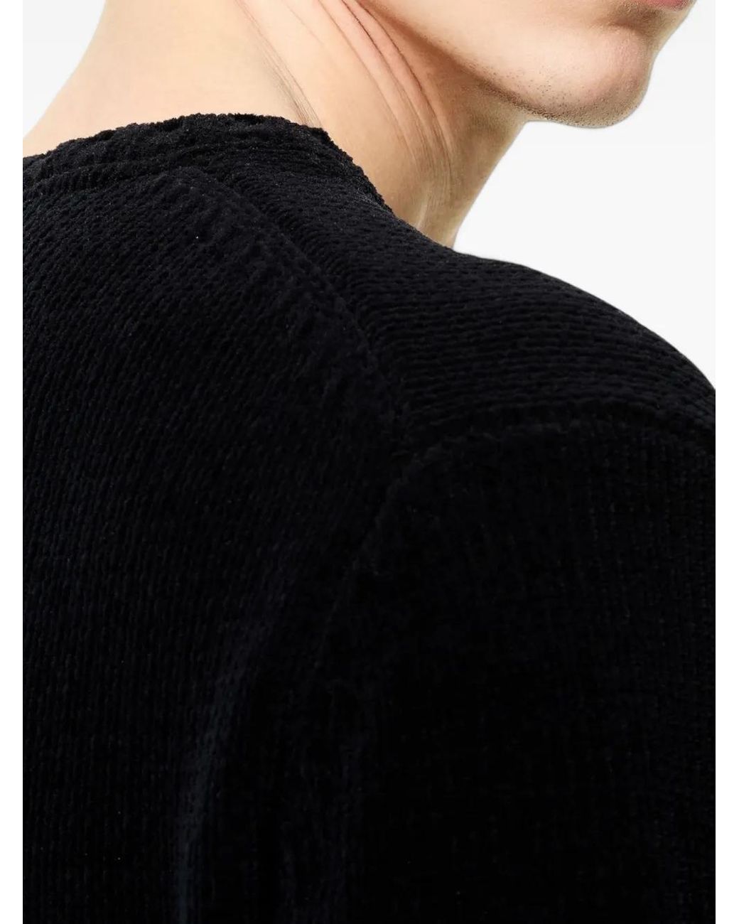 Rrd Black Round Knit Sweater for men