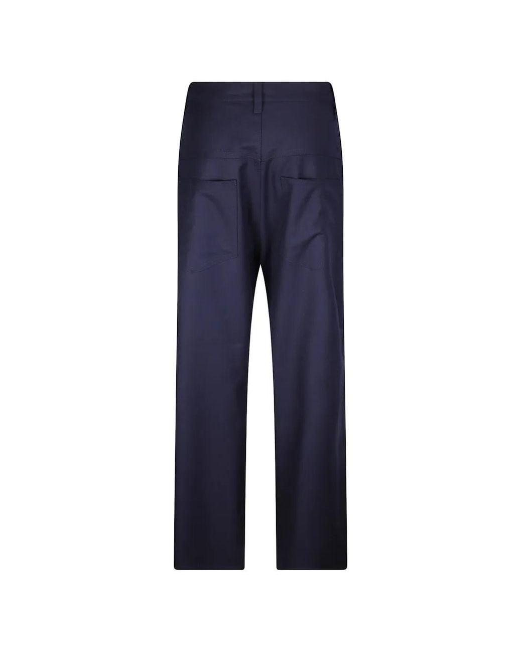 Sofie D'Hoore Blue Low-Crotch Wool Trousers