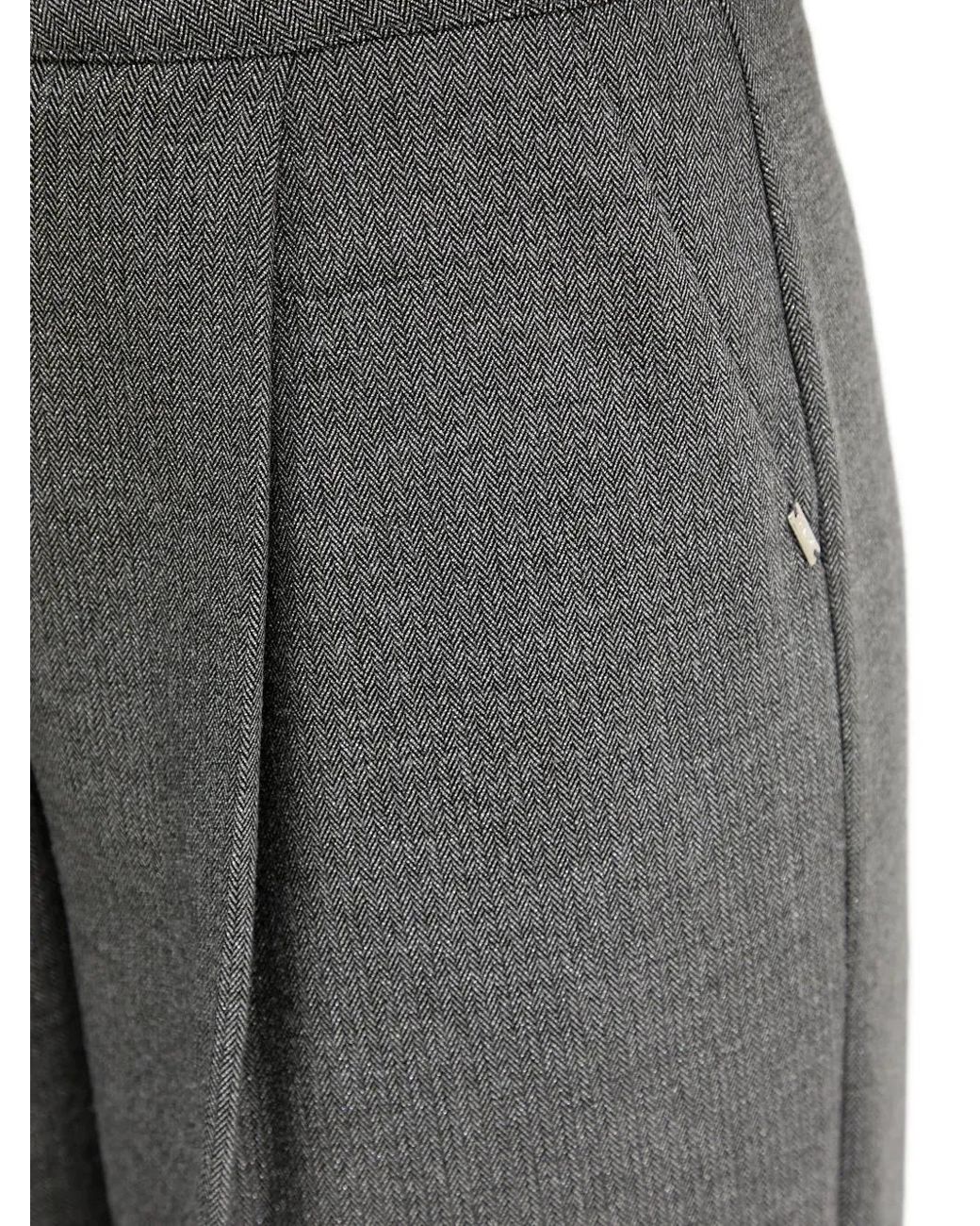 GAUDI Gray Pleated Trousers