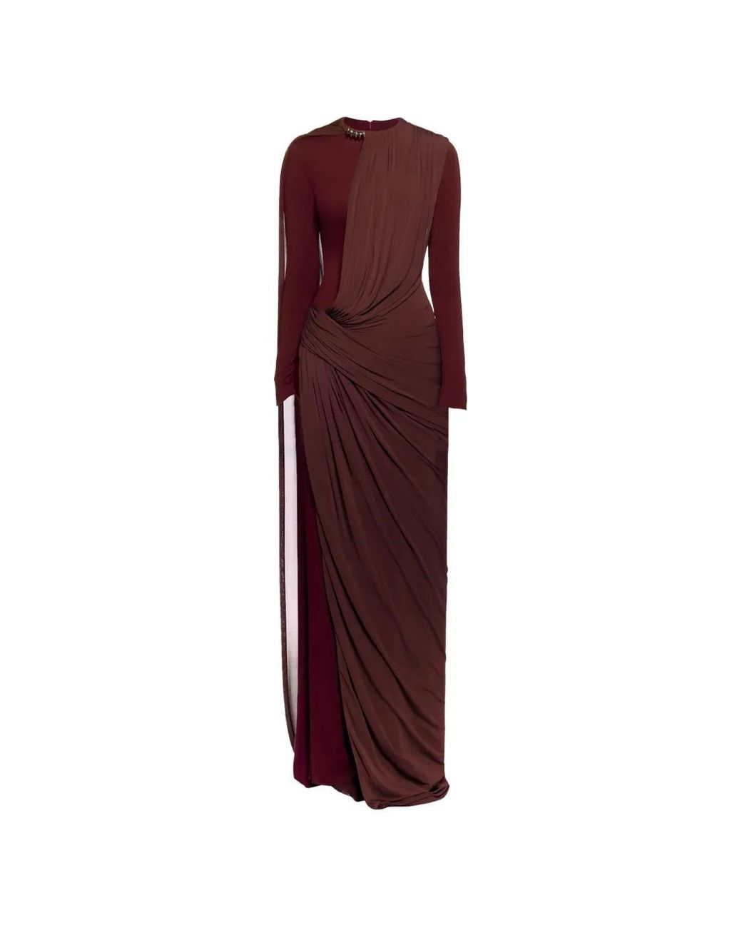 Chats by C.Dam Purple Sahra Draped Gown