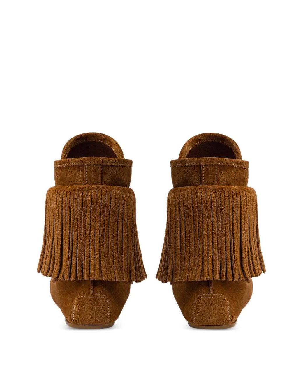 Paris Texas Brown Indiana Fringed Ankle Boots
