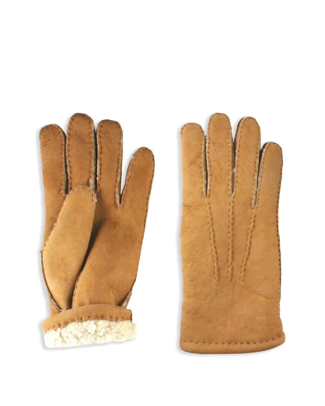 Gants En Daim Restelli en coloris Natural