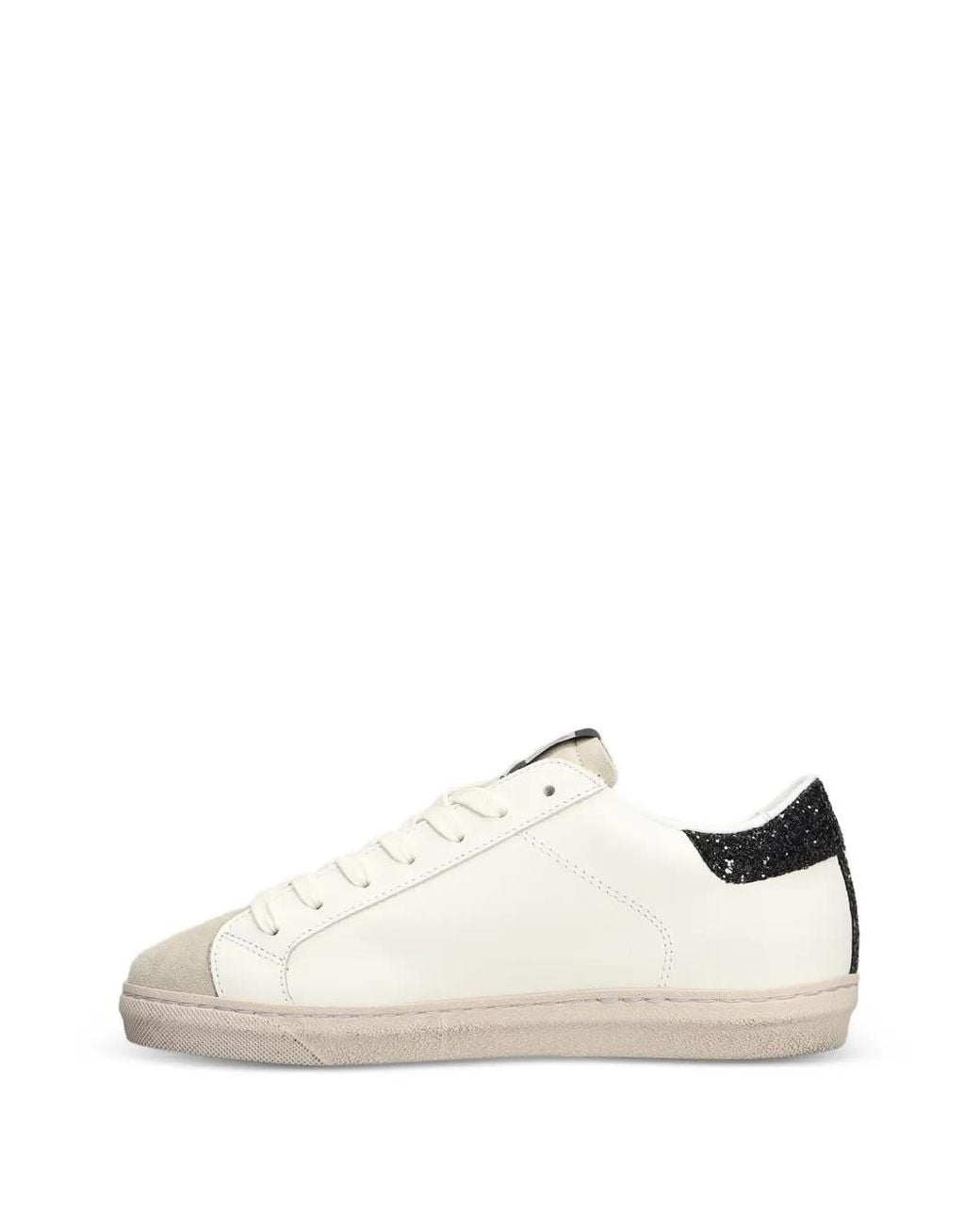 AMA BRAND White Glitter-Embellished Star-Patch Sneakers