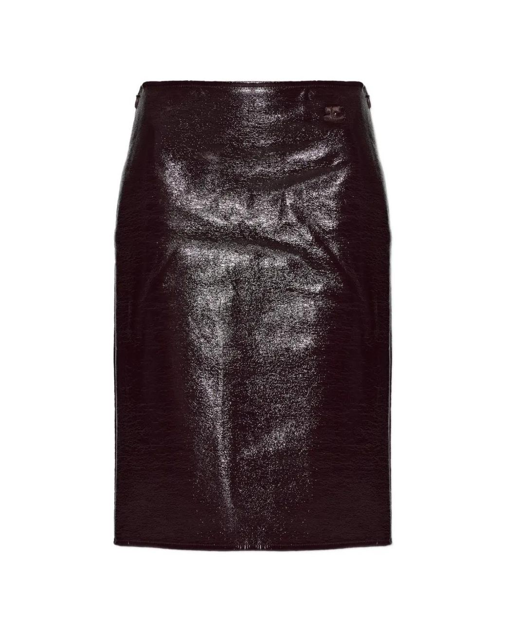 Courreges Purple Logo-Detail Midi Skirt