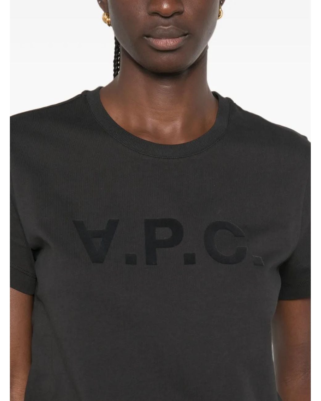 A.P.C. Black Logo-Print T-Shirt