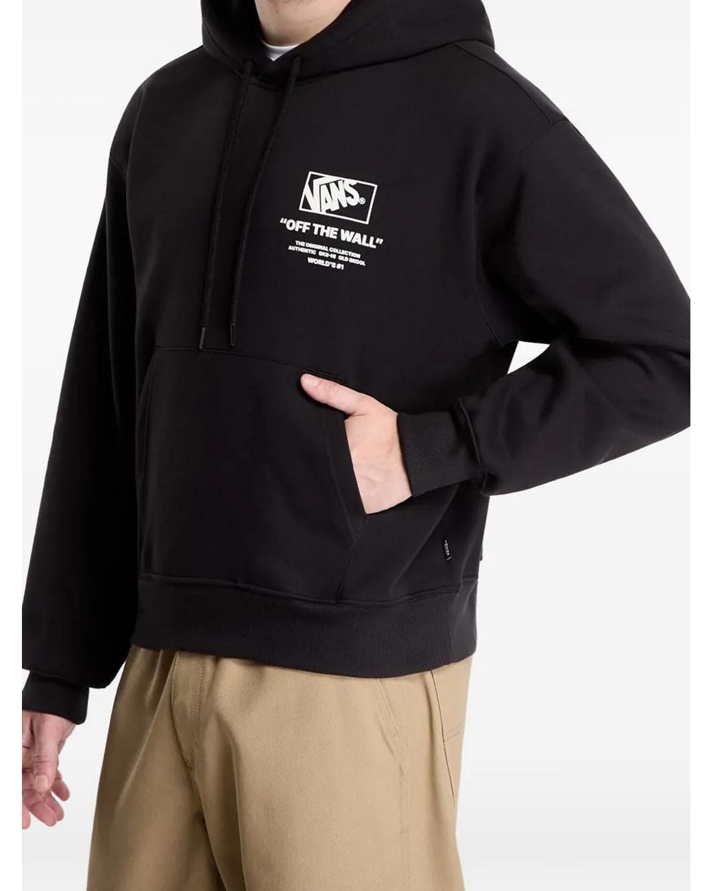 Vans Black Stacked Hi Pullover Hoodie for men