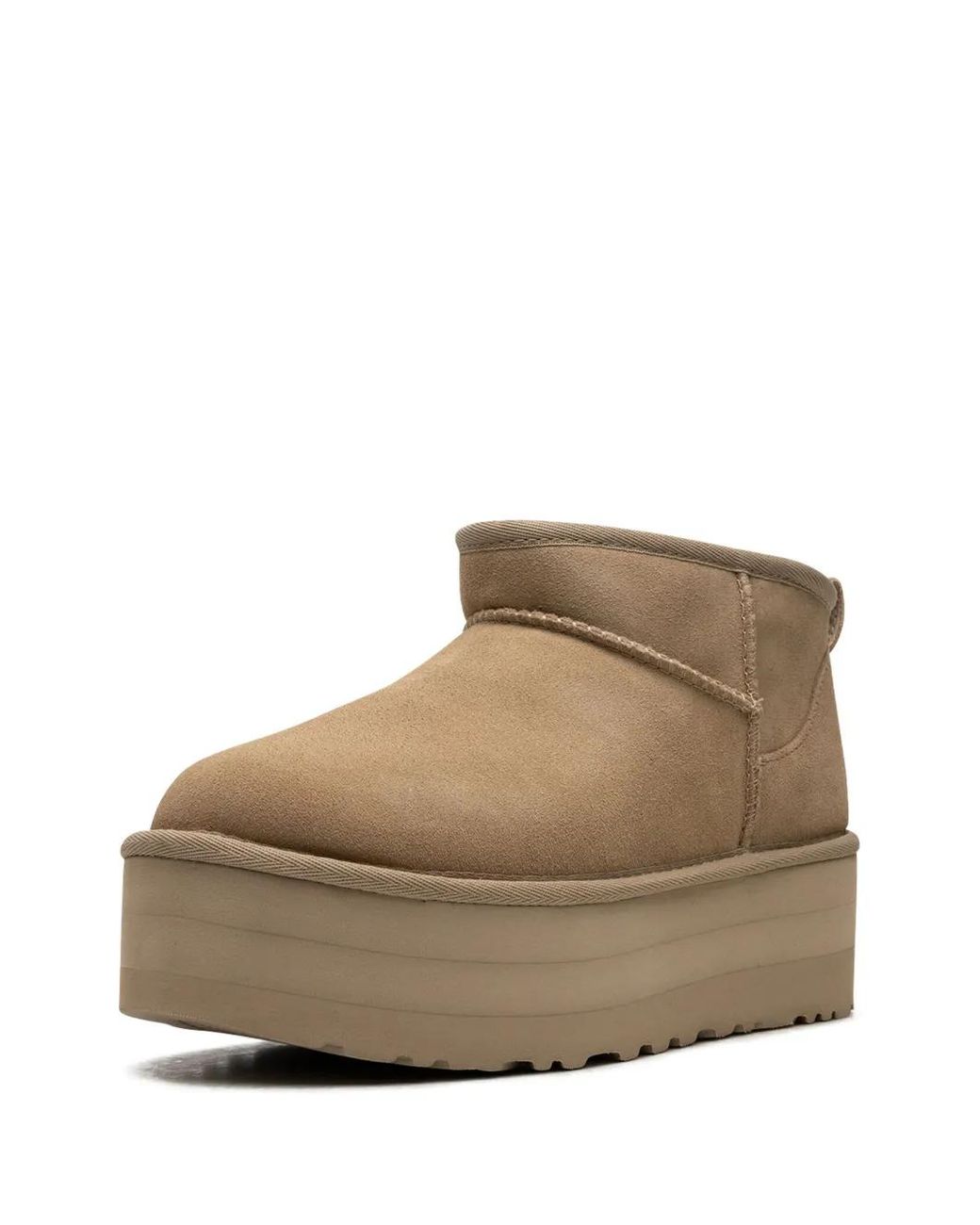 Ugg Brown Classic Ultra Mini Platform 50Mm "Mustard Seed" Boots