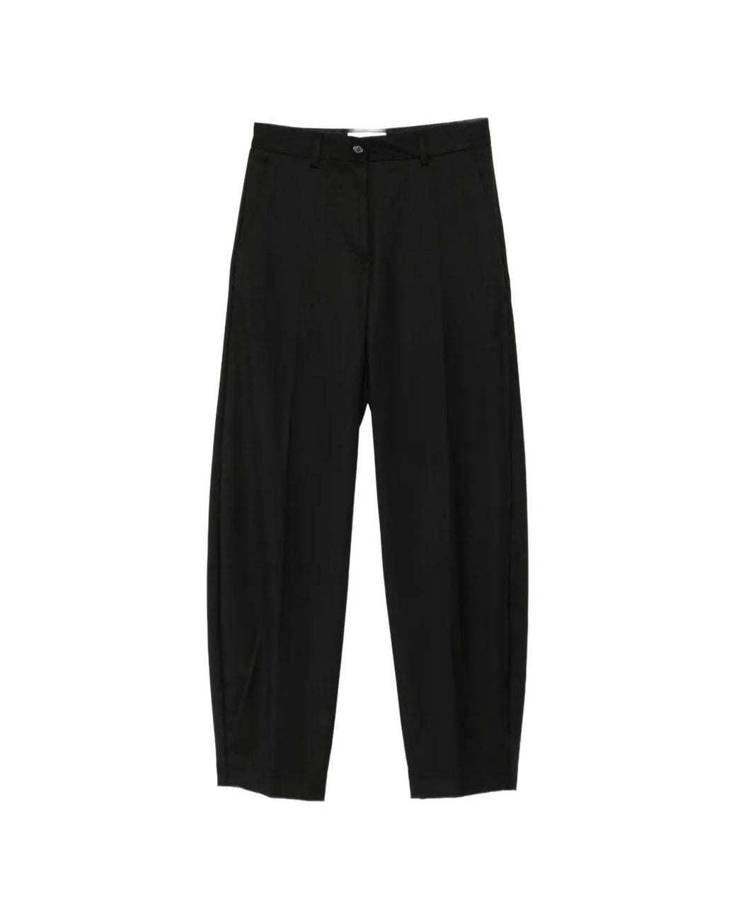 MARSĒM Black Pressed-Crease Tailored Trousers