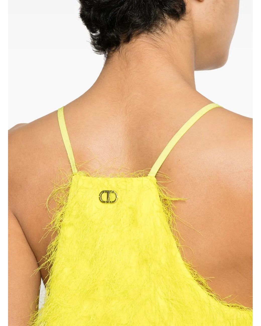 Débardeur À Design De Plumes Twinset en coloris Yellow