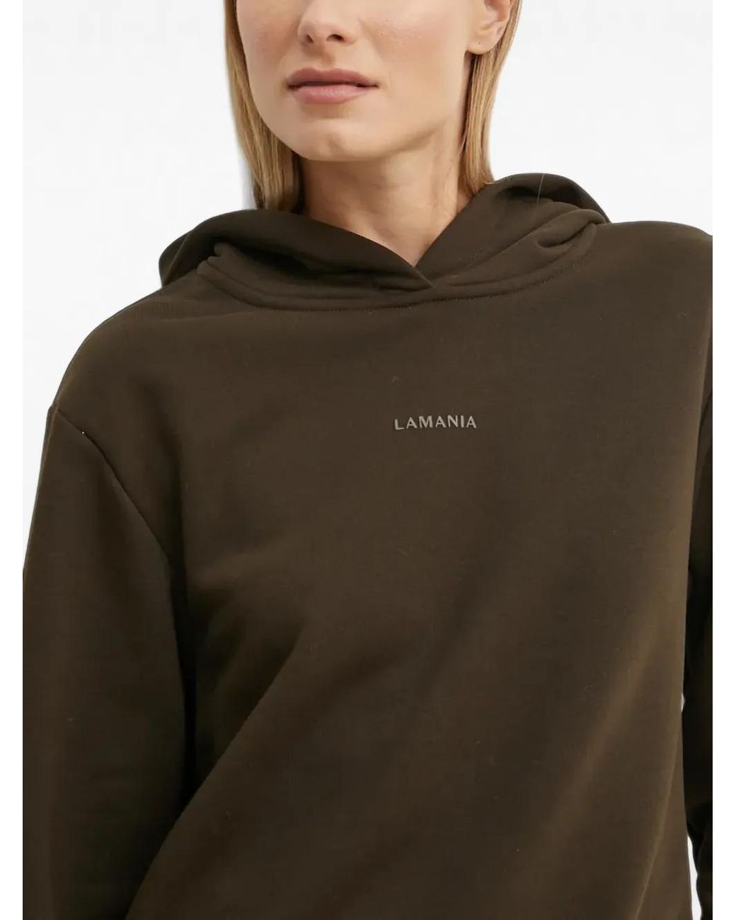 La Mania Gray Logo-Print Hoodie