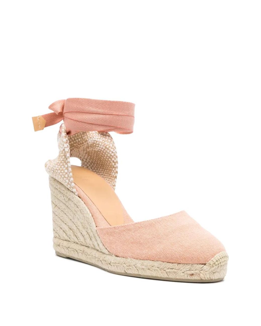 Castaner Pink Tie Ankle Espadrilles