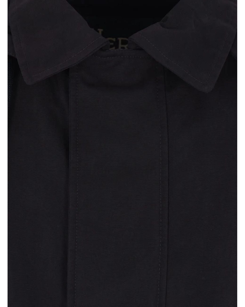 Herno Blue Hooded Down-Filled Coat for men
