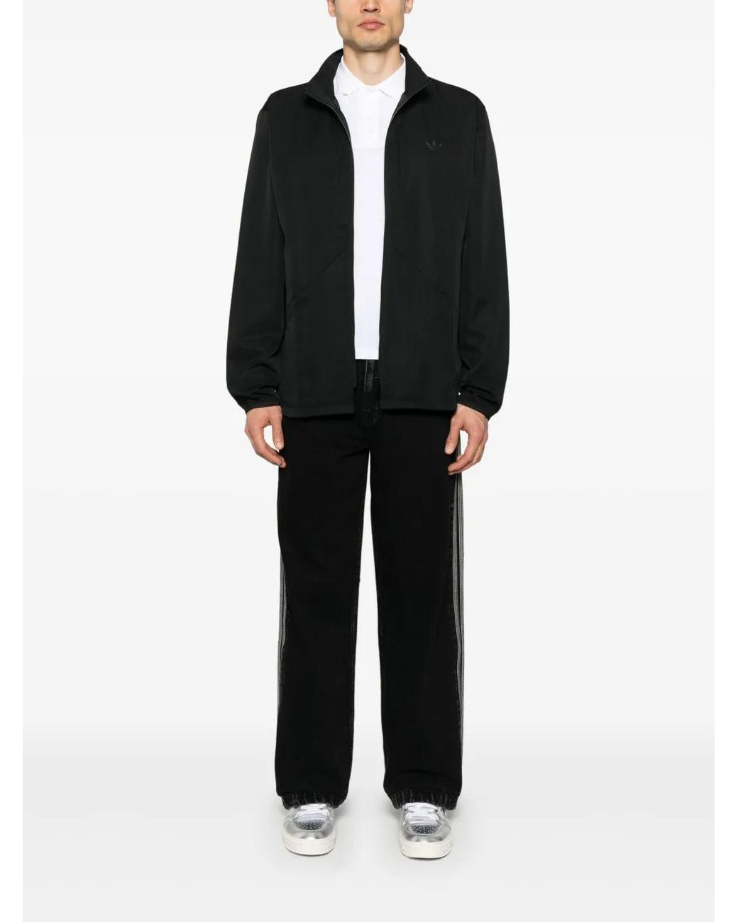 Adidas Black Trefoil-Logo Jacket for men