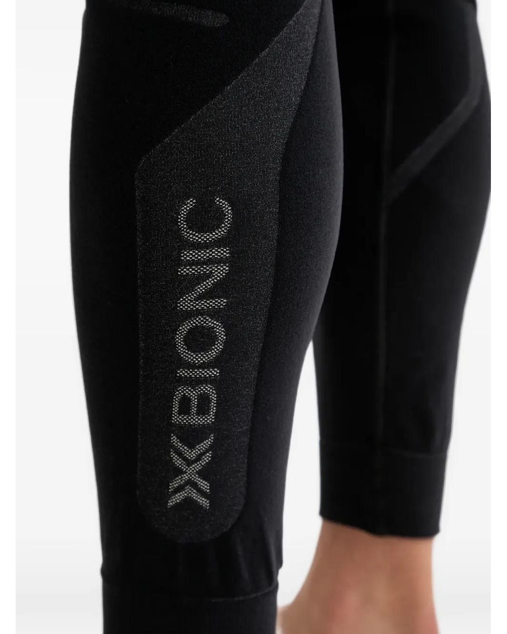 X Bionic Black Heatloop Logo-Print Trousers for men