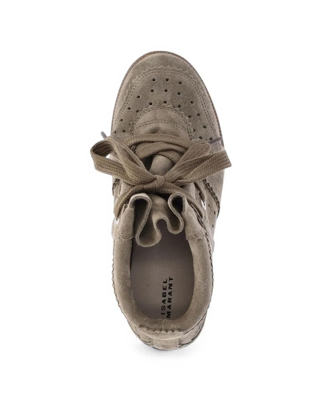 Isabel Marant Brown Bobbie" Wedge Sneakers Taupe