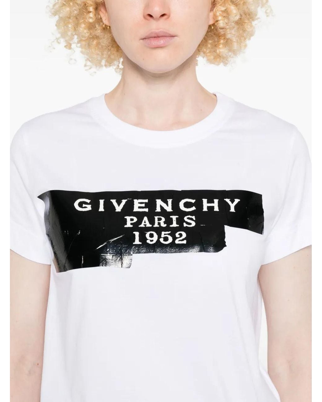 Givenchy White Logo Printed Crewneck T-Shirt