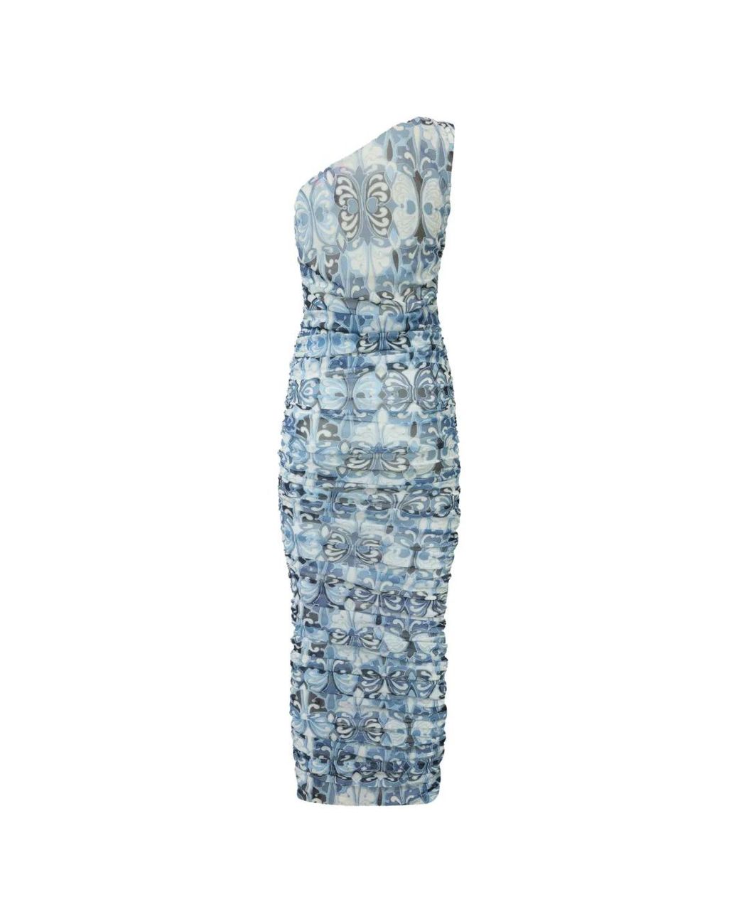 LaDoubleJ Blue One-Shoulder Bandage Dress