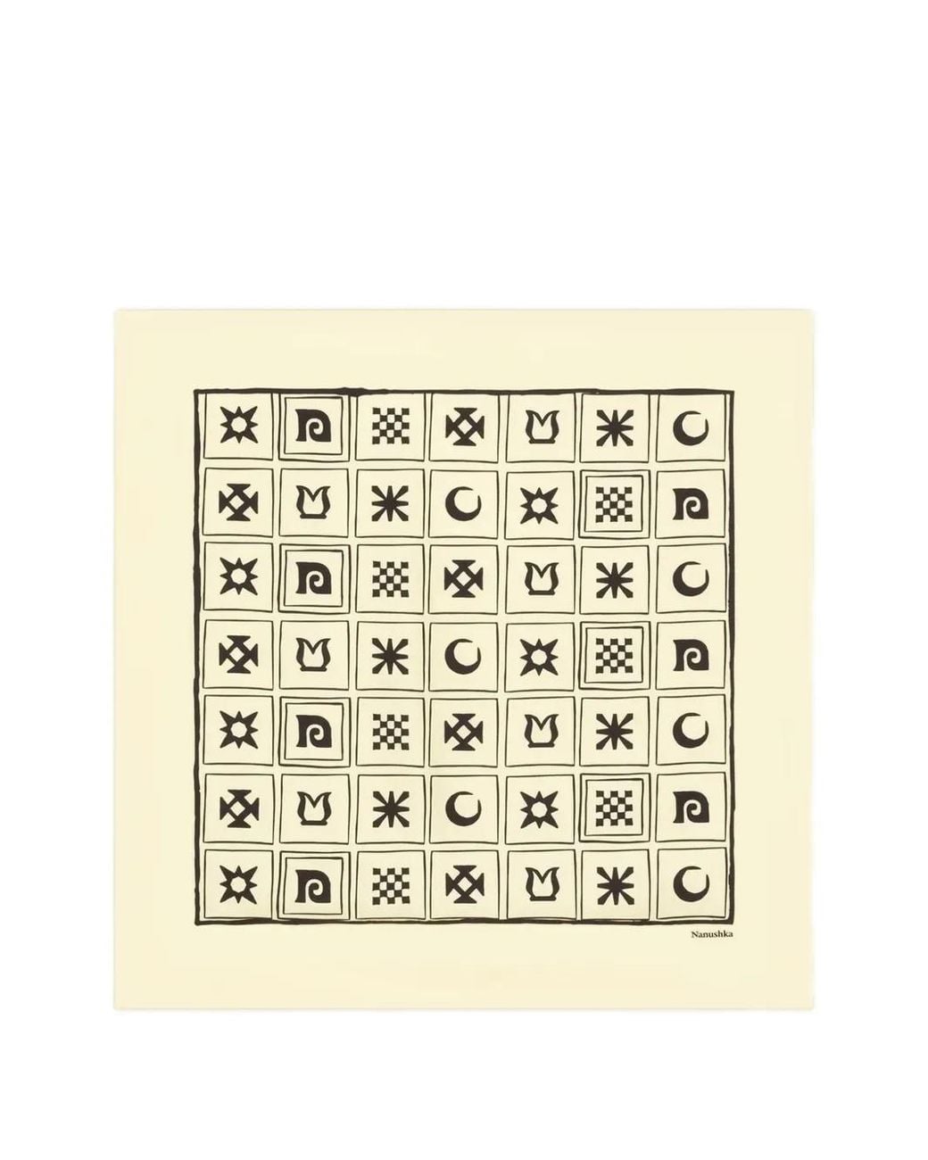 Nanushka Metallic Graphic-Print Silk Scarf