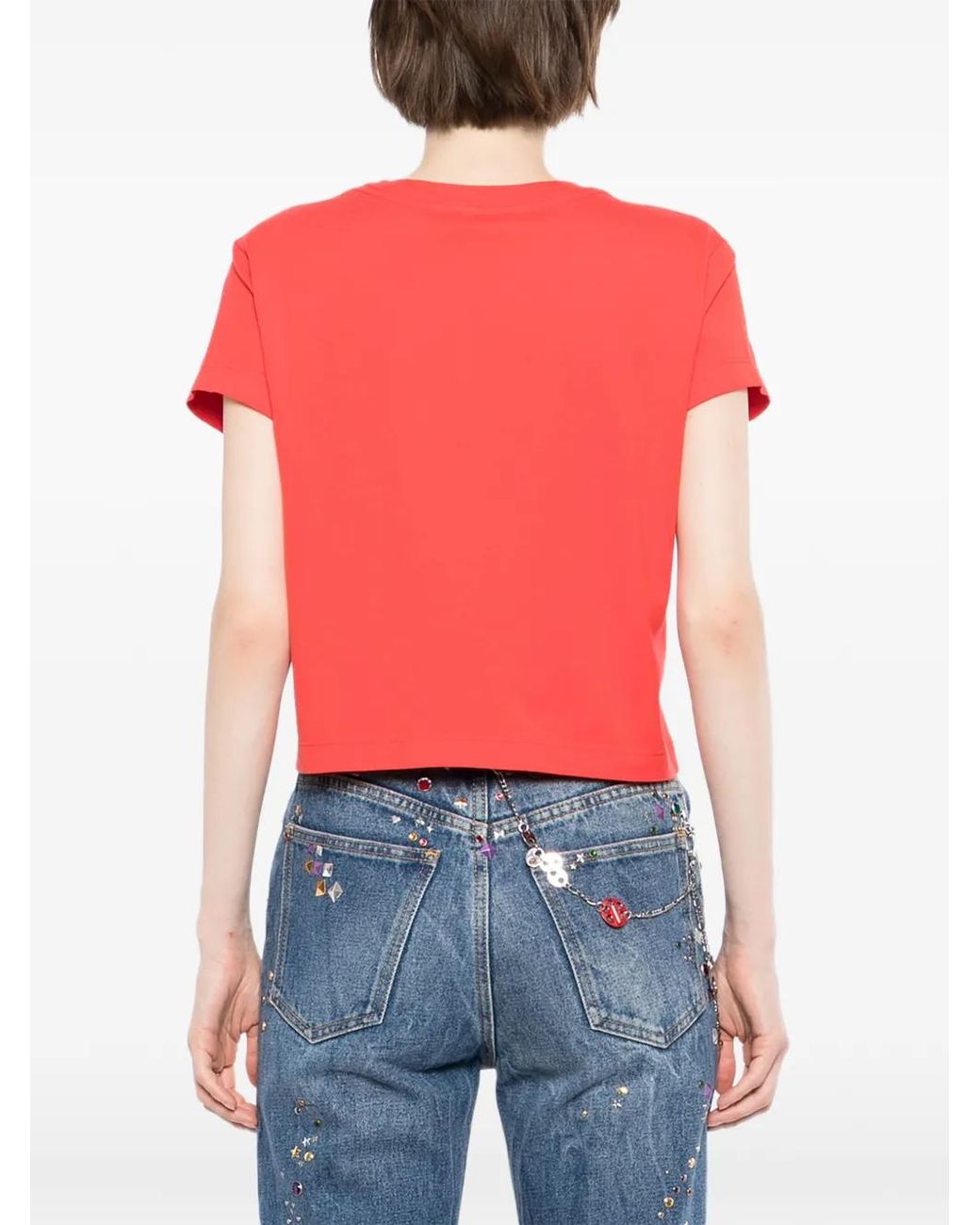 Agolde Red Adine Shrunken T-Shirt