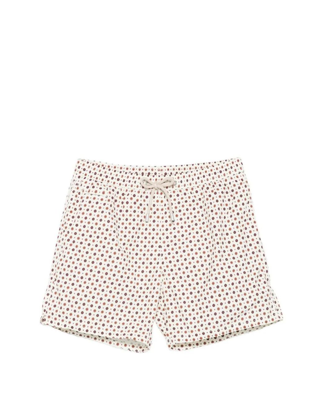 Mc2 Saint Barth White Lighting Micro Swim Shorts With All-Over Print for men