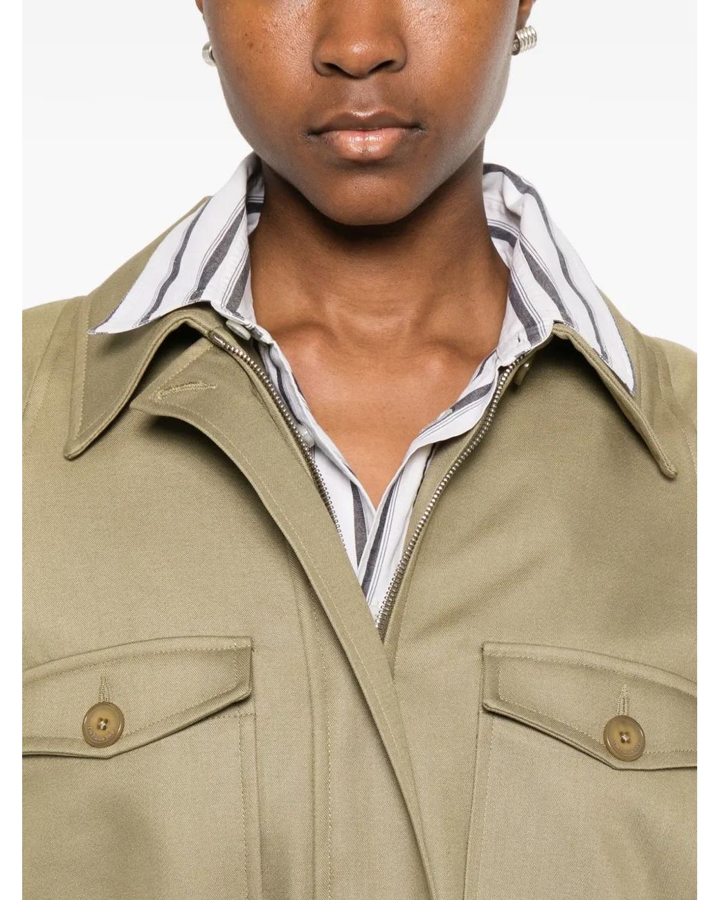 Frankie Shop Natural Kella Padded Utility Jacket