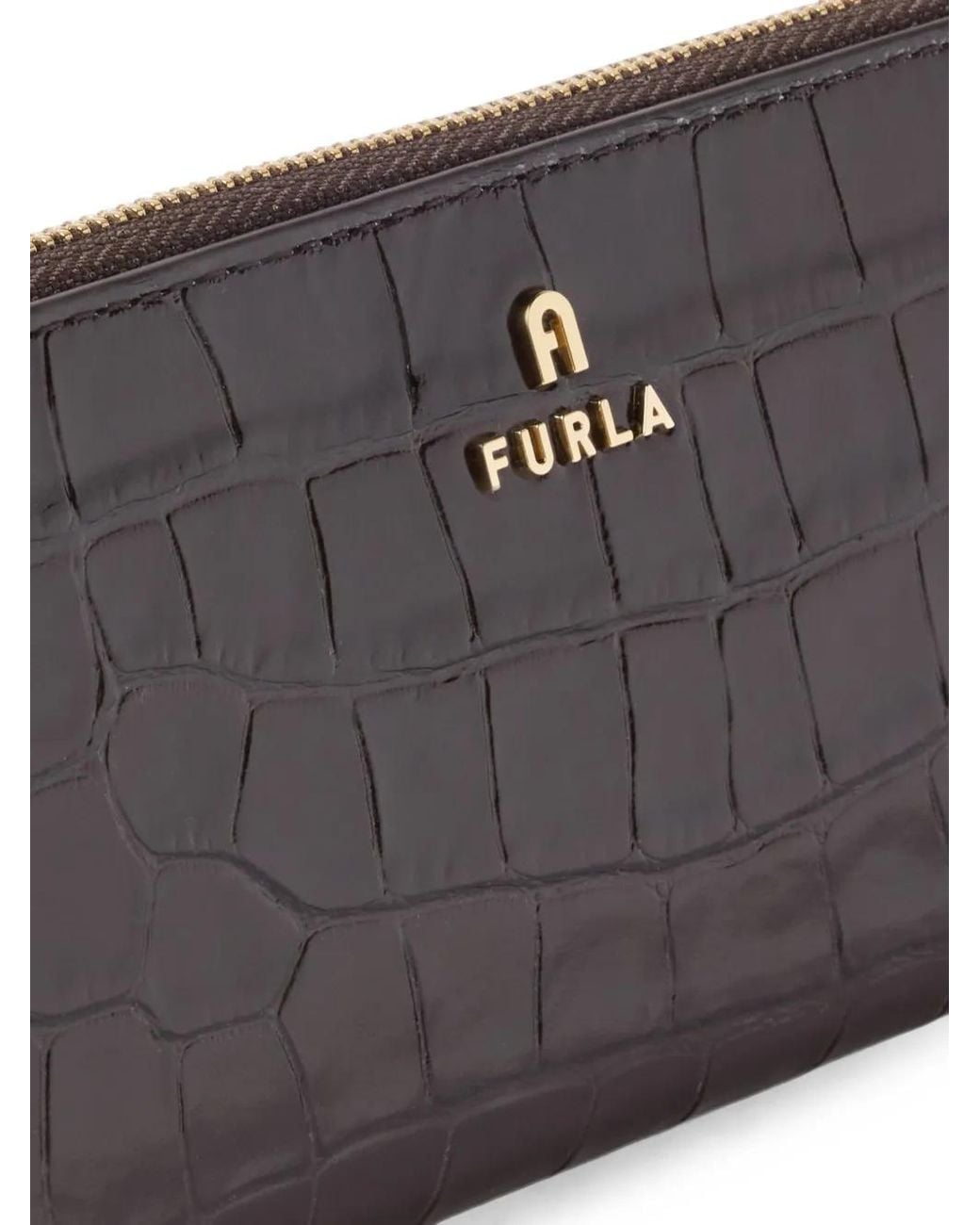 Furla Brown Camelia Full Round Zip L