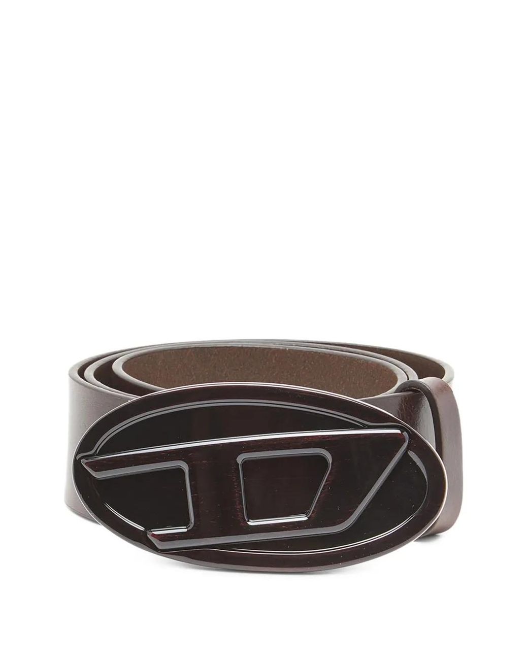 DIESEL Black B-1Dr Oval-Buckle Belt