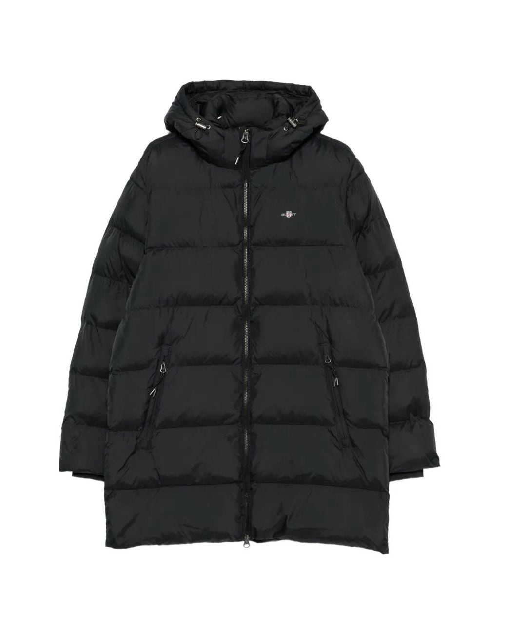 Gant Black Active Cloud Hooded Padded Coat for men