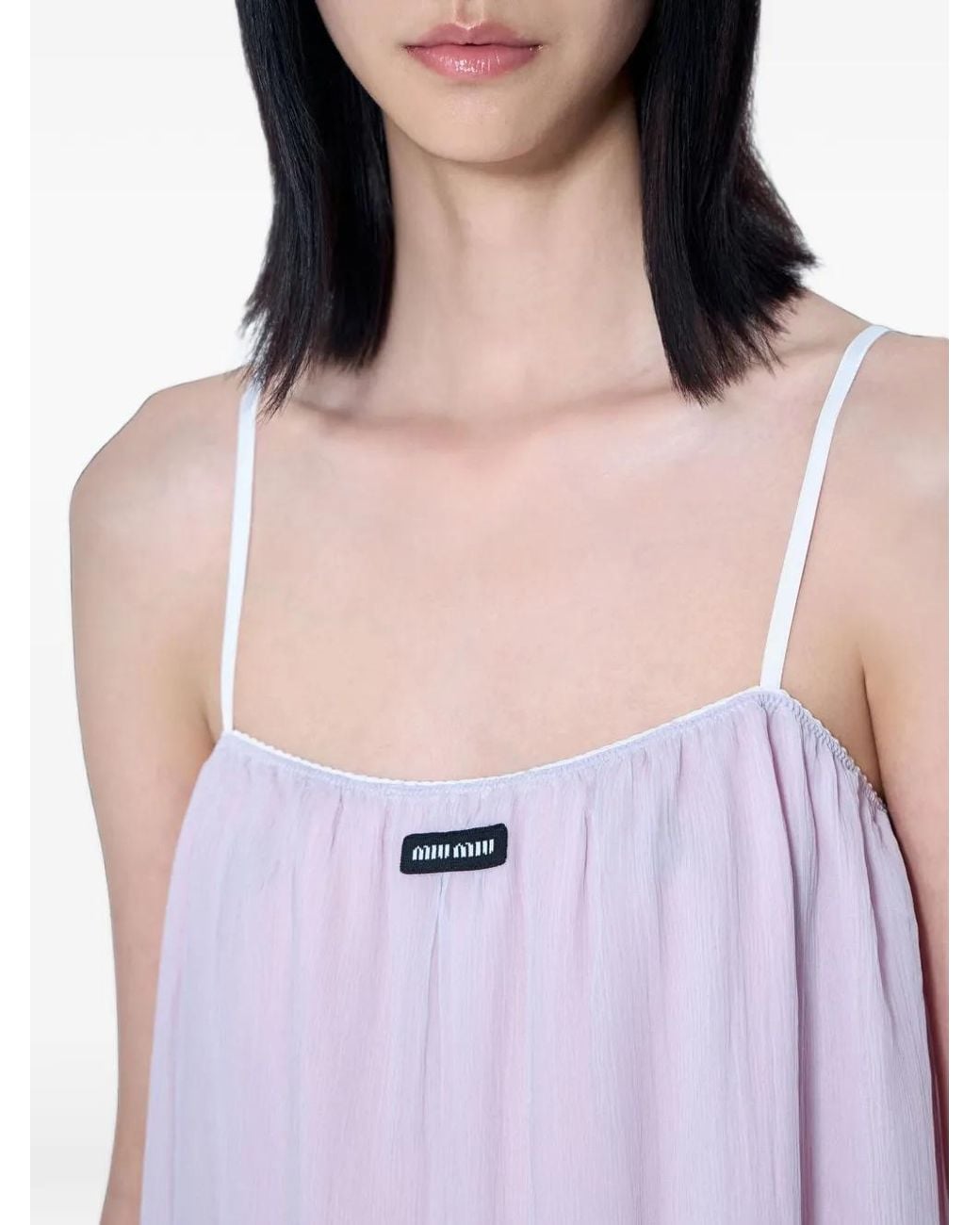 Miu Miu Purple Chiffon Dress