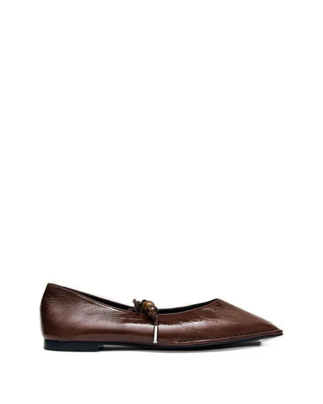 Alohas White Sway Beads Ballet Flats