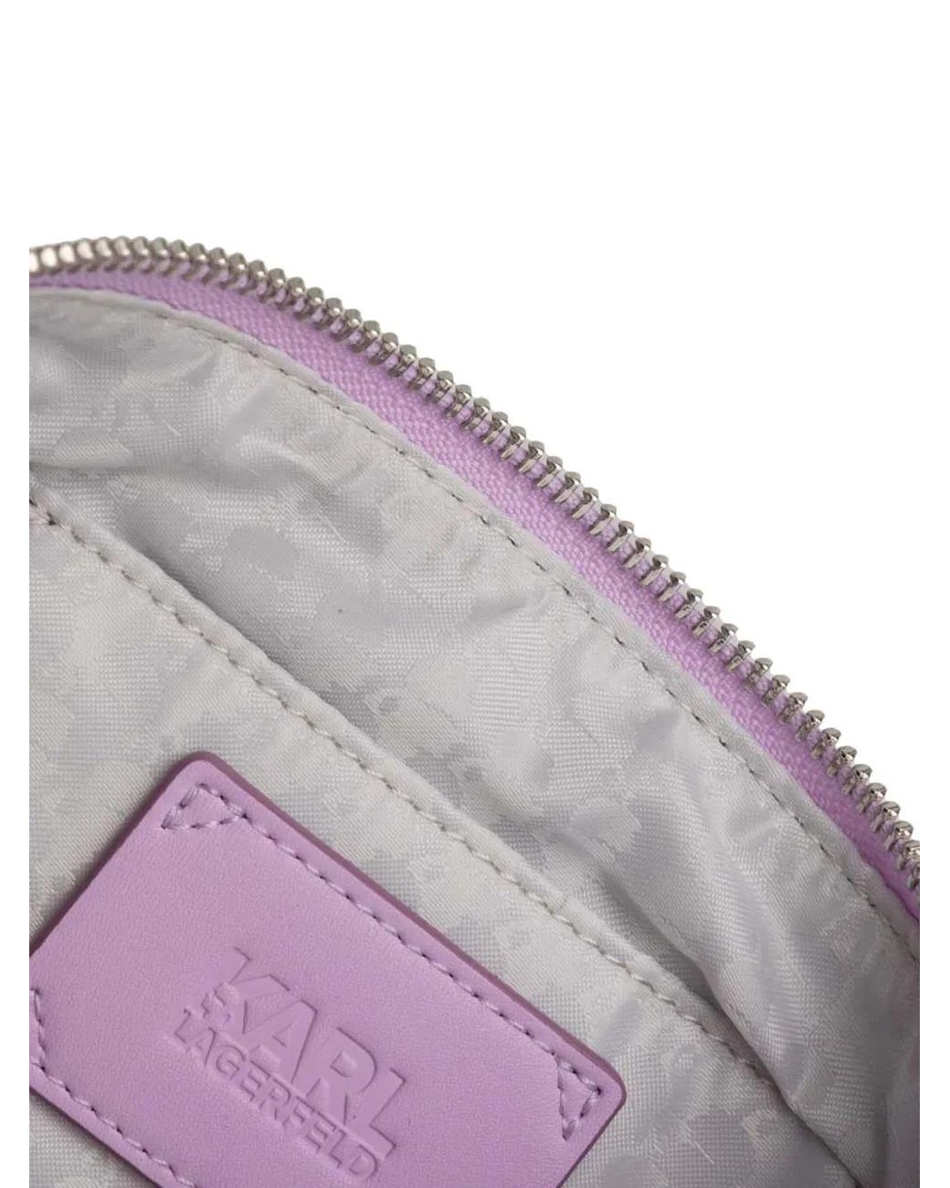 Karl Lagerfeld Purple K/Ikonik 2.0 Shoulder Bag