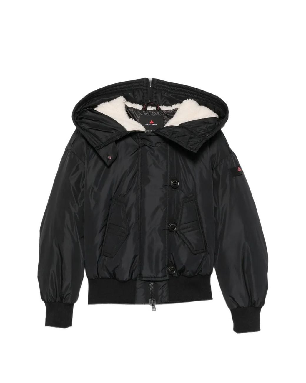 Peuterey Black Hooded Puffer Jacket