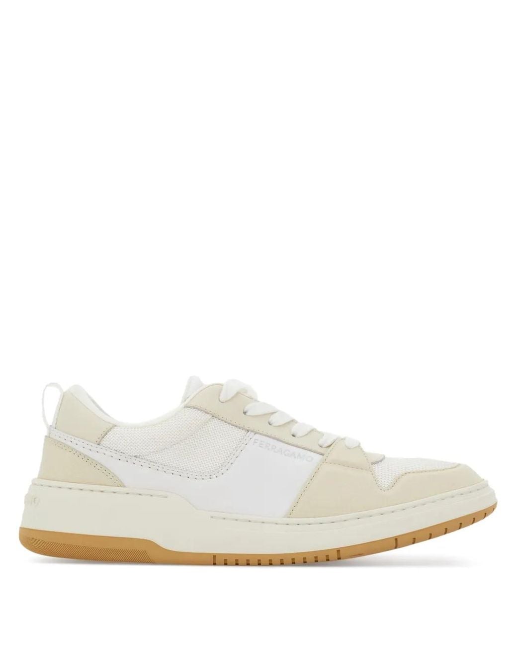 Ferragamo White Low Leather Trainer for men
