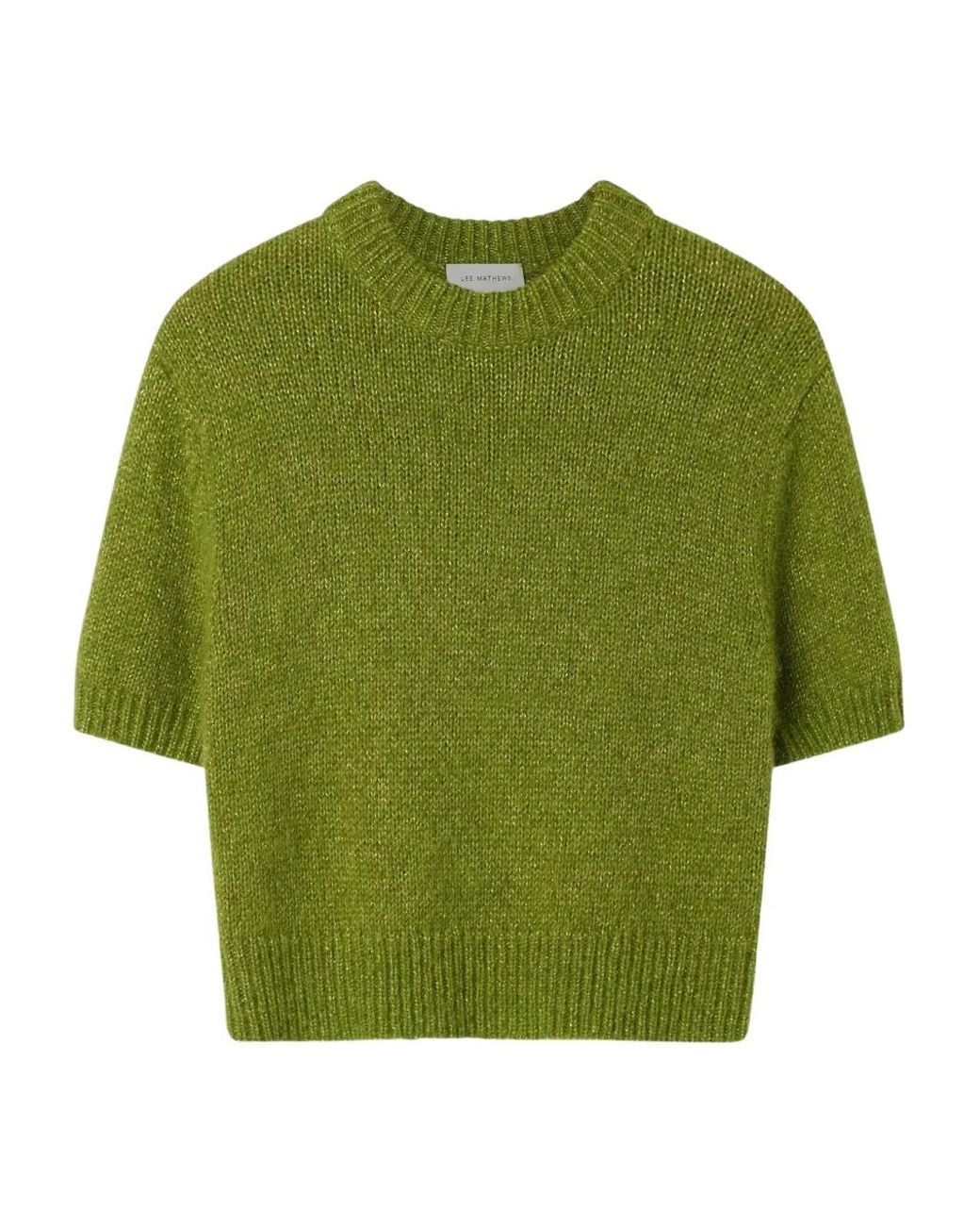 Lee Mathews Green Tilda Short-Sleeve Top