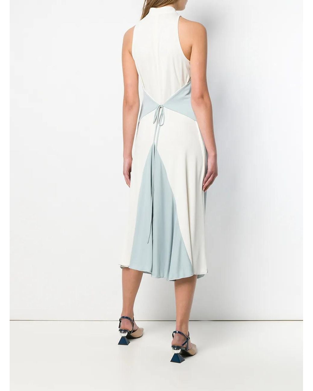 Ssheena Blue Ruched Midi Dress
