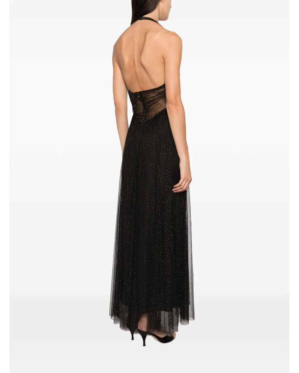 Twinset Black Halterneck Maxi Dress