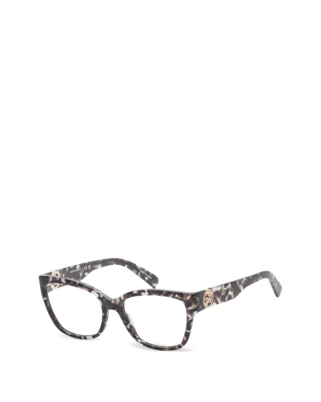 Lunettes De Vue À Effet Écailles De Tortue Longchamp en coloris White