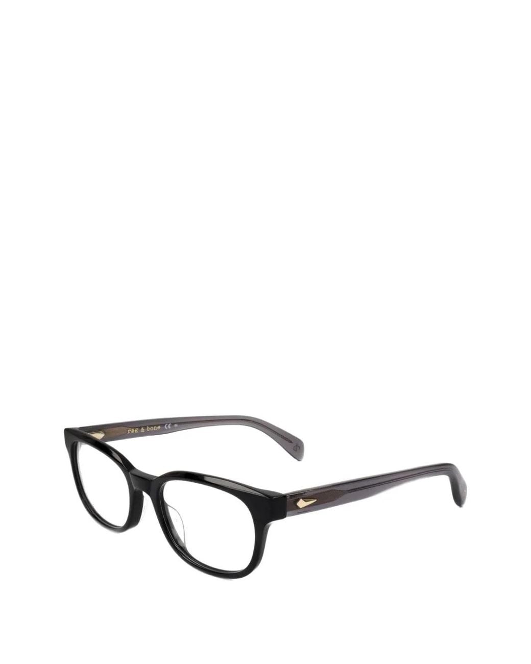 Rag & Bone Black Geometric-Frame Glasses